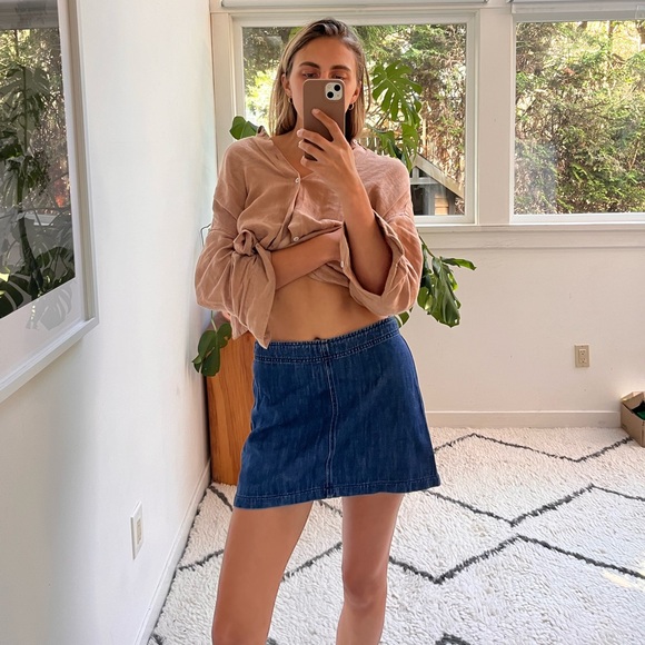 Zara Denim Mini Skirt - Size M - Picture 2 of 5